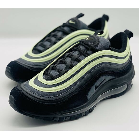 NEW Nike Air Max 97 Black Barely Volt 921522-016 Youth Size